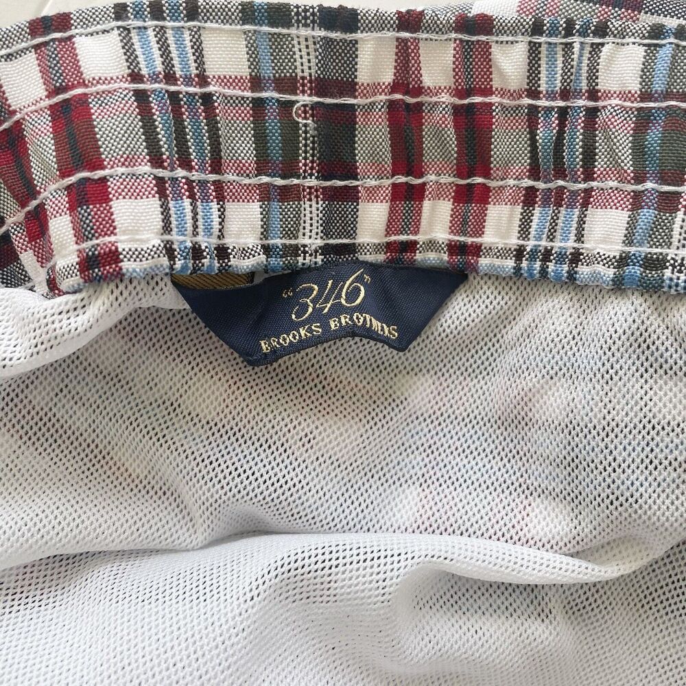 Brooks Brothers 346 Mens 41W Plaid Madras Shorts Preppy Cotton - Picture 8 of 10